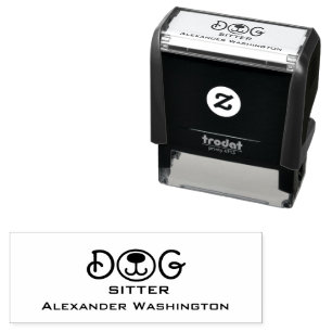 Minimal Dog Sitter Walker Business Self-inking Stamp