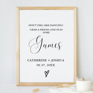 Minimal Dont feel like dancing play some game sign