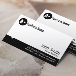 Minimal Dot Music Teacher Business Card