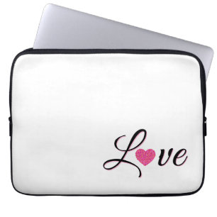 Minimal Dotted Heart Design Laptop Sleeve