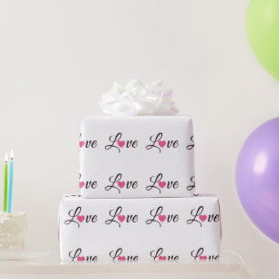 Minimal Dotted Heart Design Wrapping Paper