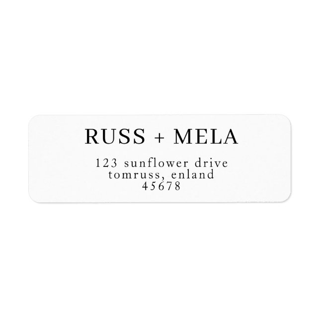 Minimal Dove Grey Modern Return Address (Front)
