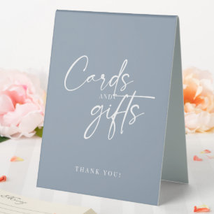 Minimal Dusty Blue Modern Script Cards and Gifts