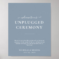Minimal Dusty Blue Modern Unplugged Boho Wedding
