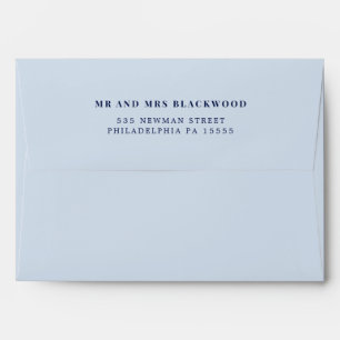 Minimal Dusty Blue Return Address Envelope