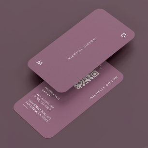 Minimal Dusty Mauve Marketing Professional  Business Card