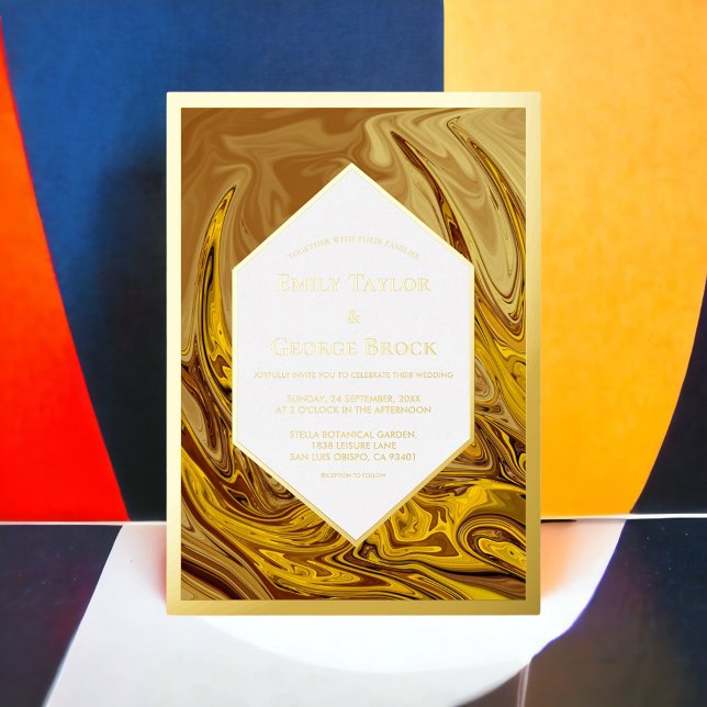Minimal Earth Tone Terracotta Artsy Wedding Gold (Creator Uploaded)
