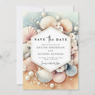 Minimal Earthy Beach Wedding Save The Date