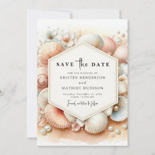 Minimal Earthy Beach Wedding Save The Date