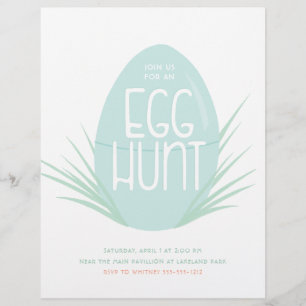 Minimal Easter Egg hunt invitation Flyer