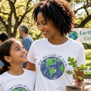 Minimal Eco For the Love of Earth Day Woman's Gift T-Shirt
