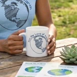 Minimal Eco For the Love of Earth Gift Coffee Mug