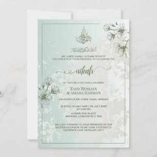 Minimal Elegance Nikah Invitation   Tundra Silver 