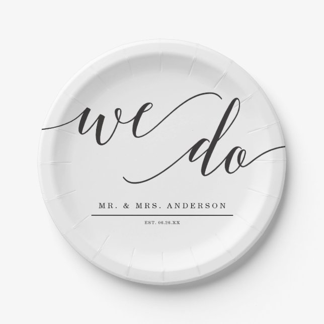 Minimal Elegance We Do Paper Plate (Front)