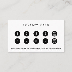 Minimal Elegant Beauty Salon Loyalty Card