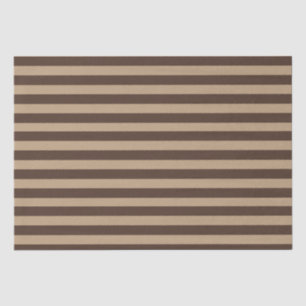 Minimal Elegant Beige Dark Brown Stripes Tissue Paper