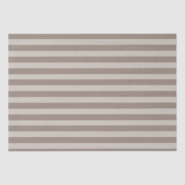 Minimal Elegant Beige Grey Stripes Tissue Paper (Front)