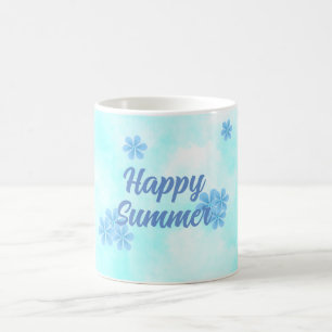 minimal elegant bestfriendever blue monogram coffee mug