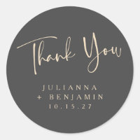 Minimal Elegant Black Script Wedding Personalised