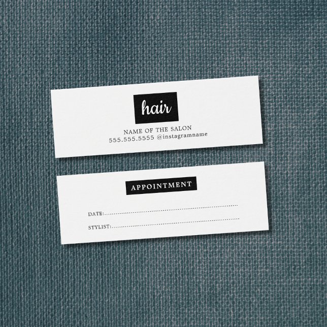 Minimal Elegant Black White Hair Appointment (Creator Uploaded)