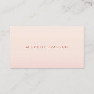 Minimal Elegant Blush Pink Gradient Professional Business Card