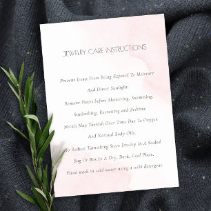 Minimal Elegant Blush Pink Watercolor Jewellery Ca Business Card