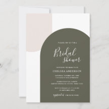 Minimal Elegant Boho Arch Sage Green Bridal Shower