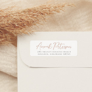 Minimal Elegant Calligraphy Earty Return Address