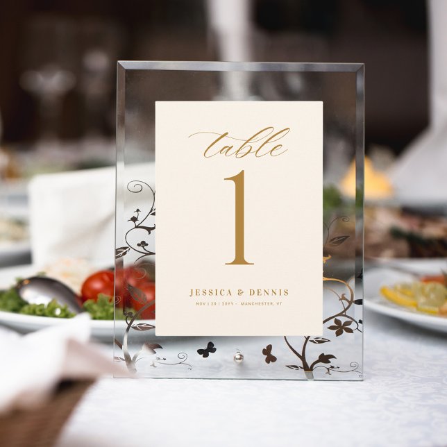 Minimal Elegant Calligraphy Script Table Number (Creator Uploaded)