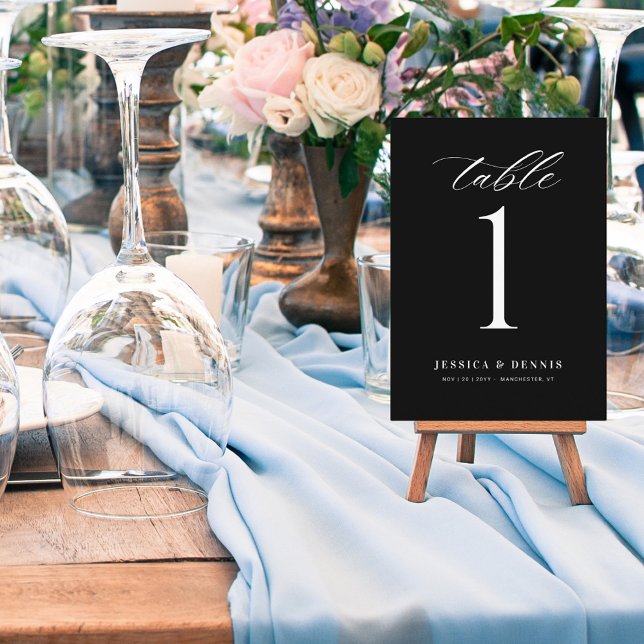 Minimal Elegant Calligraphy Script Table Number (Creator Uploaded)