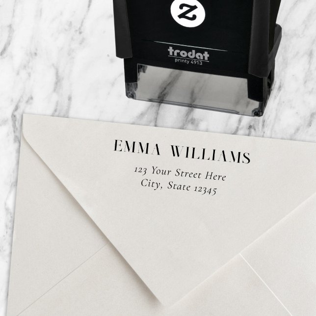 Minimal Elegant Chic Return Address Self-inking Stamp (Creator Uploaded)