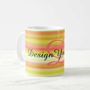 minimal elegant Colourful retro stripes pattern Coffee Mug
