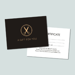 Minimal Elegant Dark Faux Gold Circle Scissor