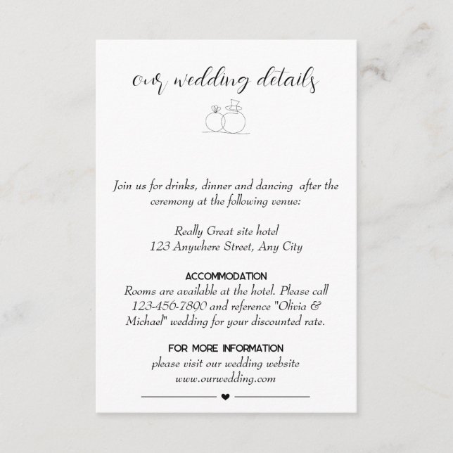 Minimal Elegant Design Enclosure Card (Front)