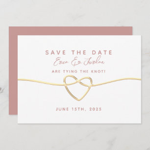 Minimal Elegant Dusty Rose Wedding Save The Date