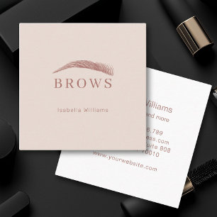 Minimal elegant eyebrow Business card