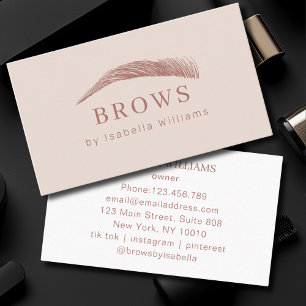 Minimal Elegant Eyebrow Salon Business Card