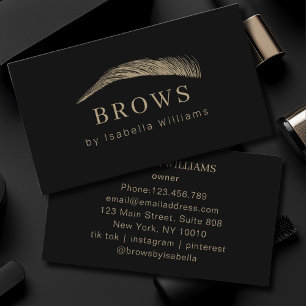 Minimal Elegant Eyebrow Salon Business Card