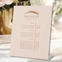 Minimal Elegant Eyebrow Salon Pricelist