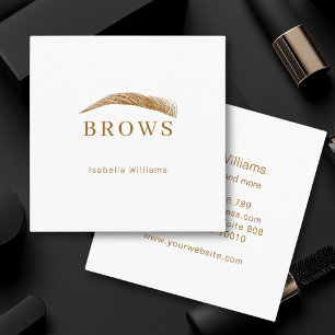 Minimal elegant eyebrows Business card