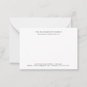 Minimal Elegant Family Card
