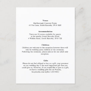 Minimal Elegant Floral Botanical Monograms Wreath Enclosure Card
