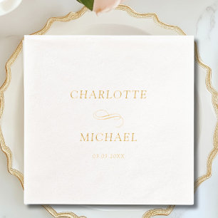Minimal Elegant Foil Napkins