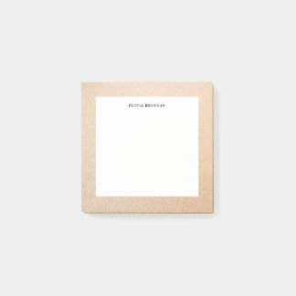 Minimal Elegant Golden Refined Border Design Post-it Notes