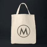 Minimal Elegant Grey Monogram Tote Bag<br><div class="desc">This modern tote bag design features a minimalist elegant monogram with your initial in elegant grey typography for a look that is simple and professional.</div>