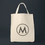 Minimal Elegant Grey Monogram Tote Bag<br><div class="desc">This modern tote bag design features a minimalist elegant monogram with your initial in elegant grey typography for a look that is simple and professional.</div>