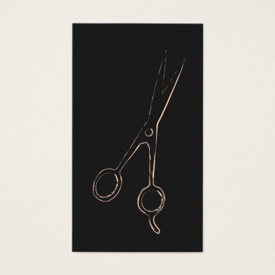 Minimal Elegant Grey Pale Pink Scissor HairStylist Business Card