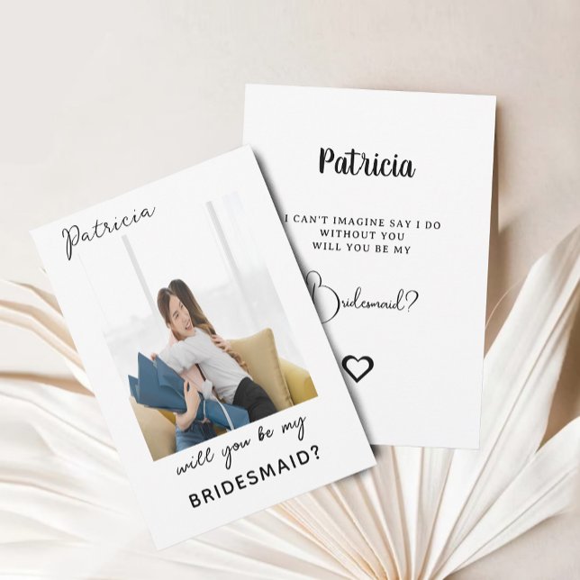 Minimal Elegant Ivory Bridesmaid Proposal Card (Elegant Ivory Bridesmaid Proposal Card)