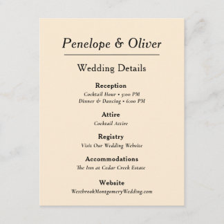 Minimal Elegant Ivory Details Card