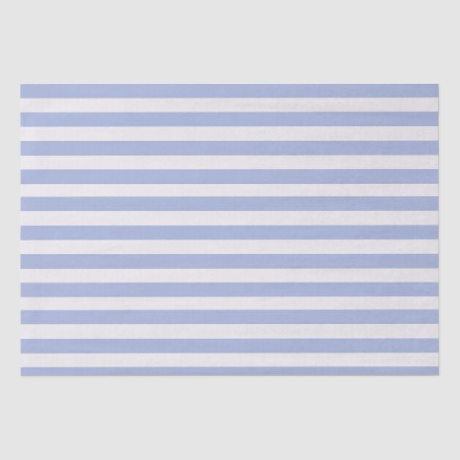 Minimal Elegant Light Blue White Stripes Tissue Paper (Front)